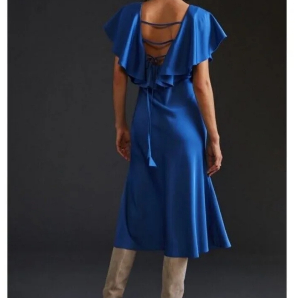 Anthropologie Sachin + Babi Royal Blue Midi Dress Size 6 - Picture 4 of 7